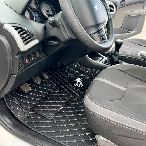 چرم ضدآب و دوخت الماسی کفپوش لوکس پژو 207