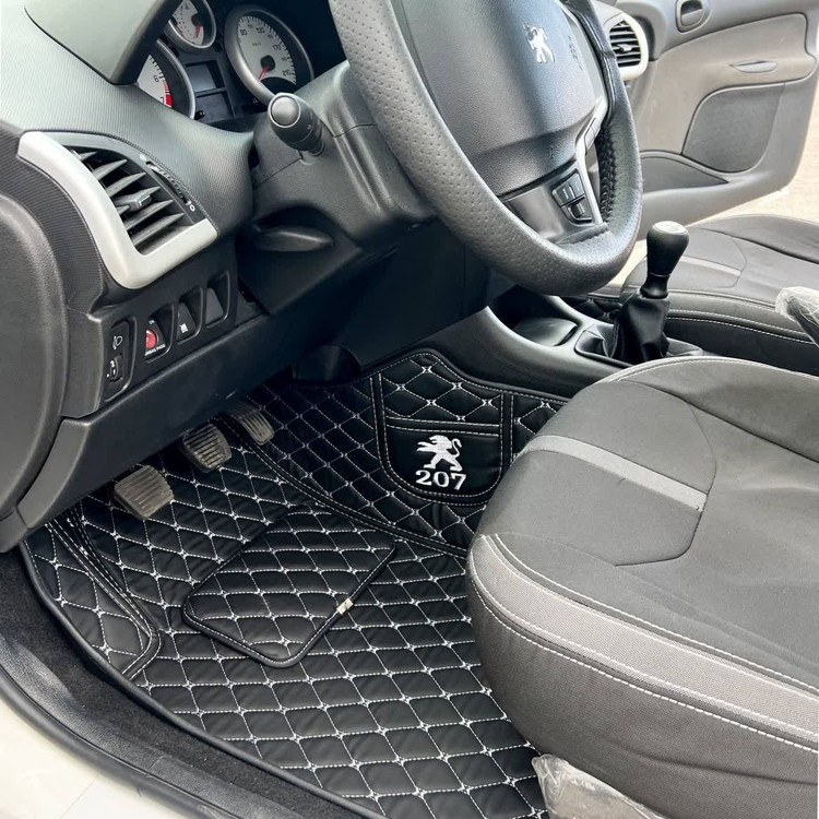 چرم ضدآب و دوخت الماسی کفپوش لوکس پژو 207